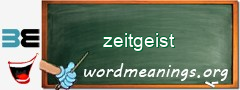 WordMeaning blackboard for zeitgeist